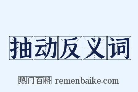 抽动反义词是什么意思的图片